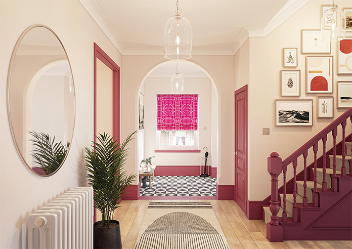 Bamboo Brights, Cerise - Roman Blind - Image 8